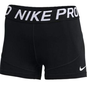 nike womens pro 3 inch compression shorts (black, small)