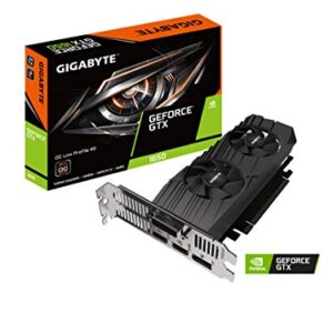 Gigabyte GeForce GTX 1650 D6 OC Low Profile 4G Graphics Card, Low Profile Design, 4GB 128-Bit GDDR6, GV-N1656OC-4GL Video Card