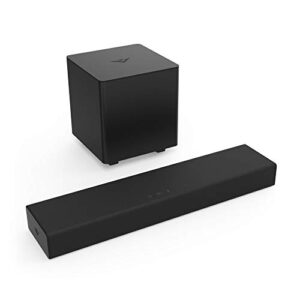 vizio sound bar for tv, 20” surround sound system for tv, 2.0 channel home theater with bluetooth, compact home audio sound bar – sb2021n-h6
