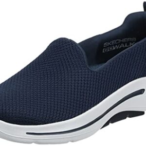 Skechers Women's Go Walk Arch Fit-Grateful Sneakers, Navy/White, 11