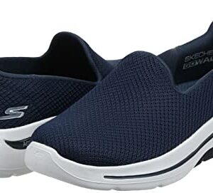 Skechers Women's Go Walk Arch Fit-Grateful Sneakers, Navy/White, 11