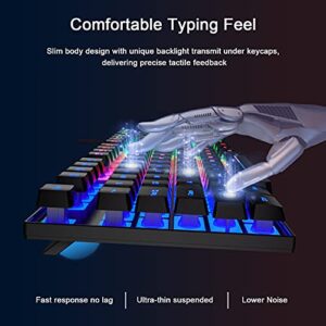 MFTEK Gaming Keyboard and Mouse Combo with Large Mouse Pad, RGB Rainbow Backlit Gaming Keyboard and Illuminated Gaming Mouse, USB Wired Set for Computer PC Gamer Laptop Office Work