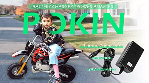 24V 2A Electric Battery Charger for Razor Scooter Charger, Dirt Bike E100 E200 E300 E125 E150 E500 PR200 & mx350 Pocket Pocket Mod,Sports Mod & Dirt Quad Battery Charger