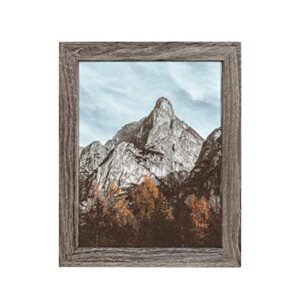 nuolan 8x10 picture frame, rustic gray wood pattern art photo frames for wall or tabletop display, set of 1(nl-pf8x10-rg-1)
