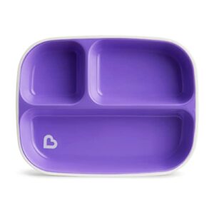 munchkin® splash™ toddler divided plate, purple