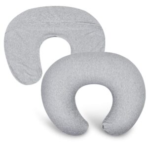 nisleep nursing pillow with 2 covers, feeding pillows for breastfeeding, baby nursing pillow, machine washable