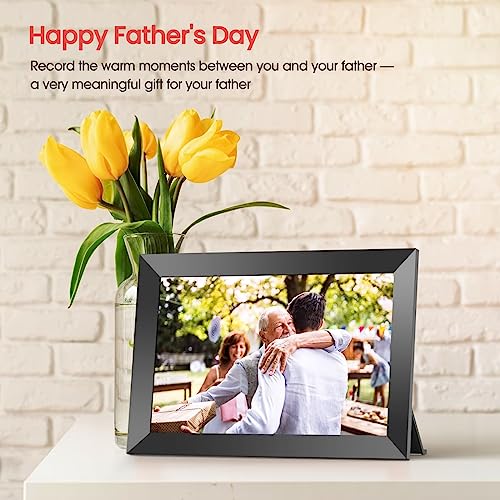 Frameo 10.1 Inch WiFi Digital Picture Frame, 1280x800 HD IPS Touch Screen Photo Frame Electronic, 16GB Memory, Auto-Rotate, Wall Mountable, Share Photos/Videos Instantly via Frameo App from Anywhere