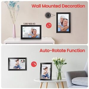 Frameo 10.1 Inch WiFi Digital Picture Frame, 1280x800 HD IPS Touch Screen Photo Frame Electronic, 16GB Memory, Auto-Rotate, Wall Mountable, Share Photos/Videos Instantly via Frameo App from Anywhere