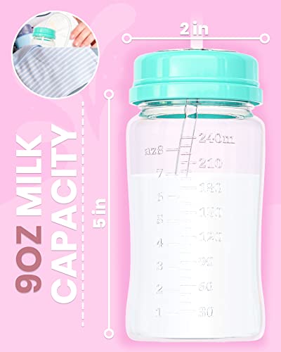 Skywin Self Feeding Baby Bottle with Straw 8oz Bottle Holder for Baby, Anti Colic, for Convenient Feeding (Green)