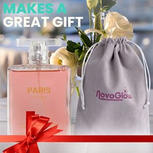 Paris For Her Eau de Parfum Spray Perfume, Fragrance For Women-Daywear, Casual Daily Cologne Set with Deluxe Suede Pouch- 3.4 Oz Bottle- Ideal EDT Beauty Gift for Birthday, Anniversary (3.4) (C)