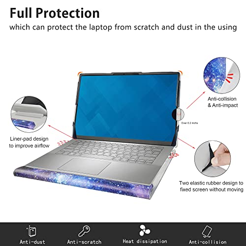 Alapmk Protective Case for 14" Asus Q427FL/Chromebook Flip C436 & Dell Inspiron 14 7490/Latitude 7430 & Pavilion x360 14 14-dyXXXX [Not fit Latitude 7490/Chromebook C434/Q406DA Q407IQ],Galaxy