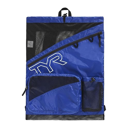 TYR Elite Team Mesh Backpack, Royal, one Size