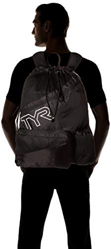 TYR Elite Team Mesh Backpack, Black, one Size