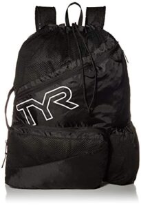 tyr elite team mesh backpack, black, one size