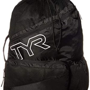 TYR Elite Team Mesh Backpack, Black, one Size