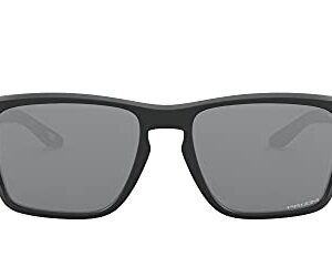 Oakley Men's OO9448F Sylas Low Bridge Fit Rectangular Sunglasses, Matte Black/Prizm Black, 58 mm