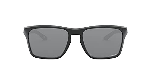 Oakley Men's OO9448F Sylas Low Bridge Fit Rectangular Sunglasses, Matte Black/Prizm Black, 58 mm