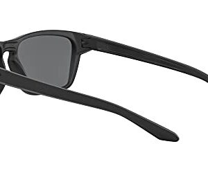 Oakley Men's OO9448F Sylas Low Bridge Fit Rectangular Sunglasses, Matte Black/Prizm Black, 58 mm