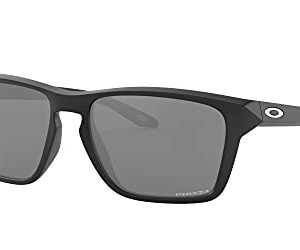 Oakley Men's OO9448F Sylas Low Bridge Fit Rectangular Sunglasses, Matte Black/Prizm Black, 58 mm