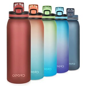 opard 30oz sports water bottle with leak proof flip top lid bpa free tritan reusable plastic for gym and outdoor