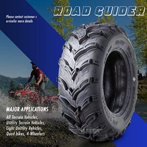 Set 2 Road Guider ATV Mud Tires 22x7-11 22X7X11 6PR 20mm deep tread for Honda Recon 250 Suzuki Ozark 250