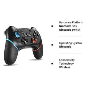 Switch Controller, Wireless Pro Controller for Switch/Switch Lite/Switch OLED, Switch Remote Gamepad with Joystick, Adjustable Turbo Vibration, Ergonomic Non-Slip