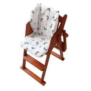 Baby High Chair Cushion, Thick Pad for Wooden High Chair, Baby Dining Chair Liner Mat(Blue Rainbow)