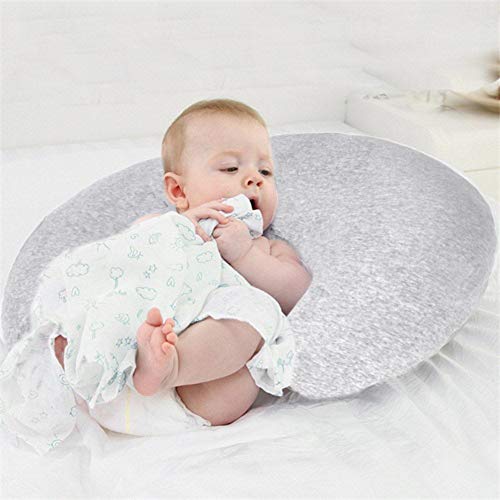 Pro Goleem Nursing Pillow Cover 100% Jersey Cotton 2 Pack Soft Feeding Pillow Slipcover for Breastfeeding Moms Fits Standard Infant Nursing Pillow or Positioner Grey for Boys and Girls