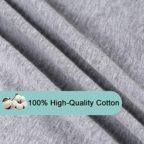 Pro Goleem Nursing Pillow Cover 100% Jersey Cotton 2 Pack Soft Feeding Pillow Slipcover for Breastfeeding Moms Fits Standard Infant Nursing Pillow or Positioner Grey for Boys and Girls