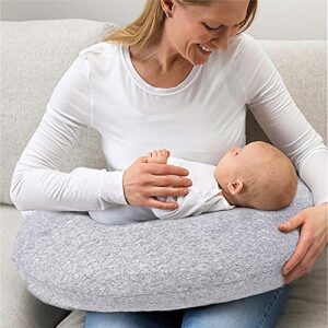 Pro Goleem Nursing Pillow Cover 100% Jersey Cotton 2 Pack Soft Feeding Pillow Slipcover for Breastfeeding Moms Fits Standard Infant Nursing Pillow or Positioner Grey for Boys and Girls