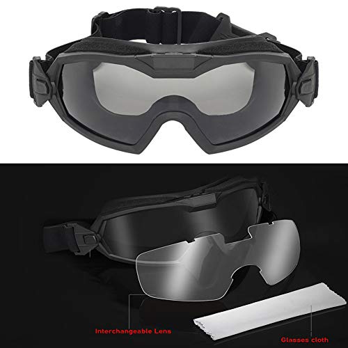 PAIRSOFTWIN Airsoft Tactical Goggles with Fan Anti Fog and 2 Lens
