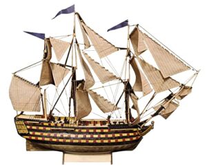 hms victory 3d wooden puzzle diy ship craft laser-cut model kits to build for adults 1:200