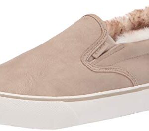 Lugz womens Clipper Lx Fur Classic Slip-on Fashion Sneaker, Fawn/Cream/Off White, 8.5 US