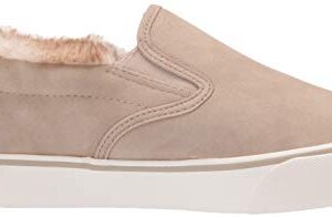 Lugz womens Clipper Lx Fur Classic Slip-on Fashion Sneaker, Fawn/Cream/Off White, 8.5 US