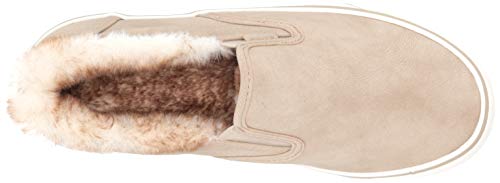 Lugz womens Clipper Lx Fur Classic Slip-on Fashion Sneaker, Fawn/Cream/Off White, 8.5 US