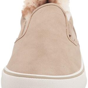 Lugz womens Clipper Lx Fur Classic Slip-on Fashion Sneaker, Fawn/Cream/Off White, 8.5 US