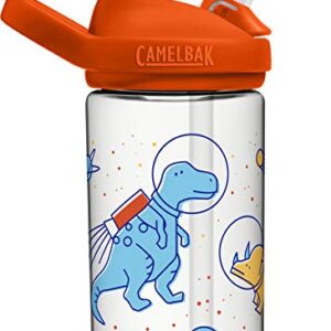 Eddy+ Kids BPA-Free Water Bottle with Straw, 14oz, Space Dinos