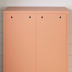 South Shore Crea Metal 2-Door Accent Cabinet, Orange