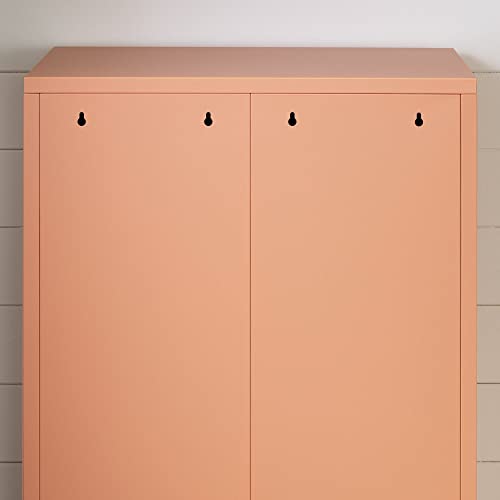 South Shore Crea Metal 2-Door Accent Cabinet, Orange