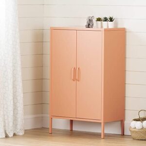 South Shore Crea Metal 2-Door Accent Cabinet, Orange