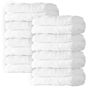 8 pack large burp cloths for baby - 20" by 10" ultra absorbent burping cloth, washcloths, newborn towel - milk spit up rags burp clothes for unisex, boy, girl (white)