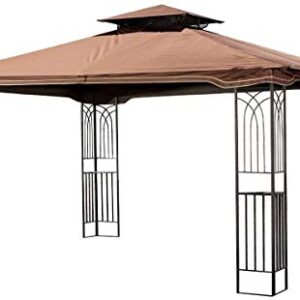 Sunjoy L-GZ798PST-E-A New Regency III Gazebo 10' x 12' with Mosquito Netting