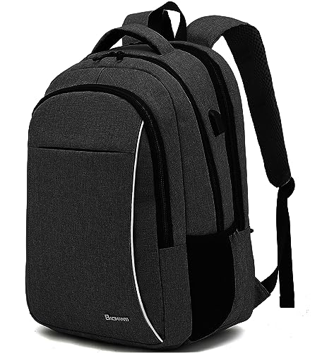 BAOMANYI Laptop Backpacks Travel School Backpack for men 17 Inch Carry on College Teen Boys Backpack Water Resistant Office Business Back pack Lightweight Hiking Bag with USB Charging Port