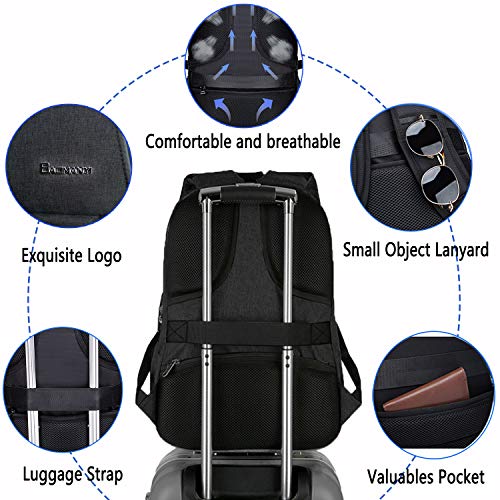 BAOMANYI Laptop Backpacks Travel School Backpack for men 17 Inch Carry on College Teen Boys Backpack Water Resistant Office Business Back pack Lightweight Hiking Bag with USB Charging Port