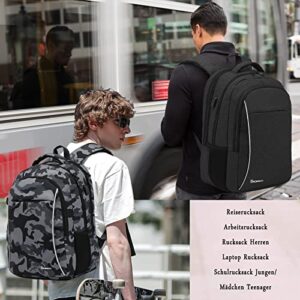 BAOMANYI Laptop Backpacks Travel School Backpack for men 17 Inch Carry on College Teen Boys Backpack Water Resistant Office Business Back pack Lightweight Hiking Bag with USB Charging Port