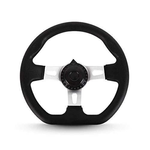 Steering Wheel 270mm lassic Hardware Accessories Interior With Holes Durable For Go Kart Replacement Vehicle Universal 3 Spokes PU Foam