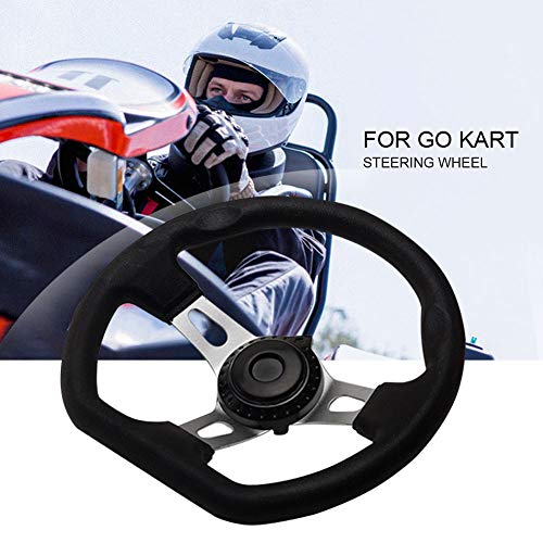 Steering Wheel 270mm lassic Hardware Accessories Interior With Holes Durable For Go Kart Replacement Vehicle Universal 3 Spokes PU Foam