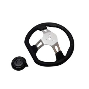 Steering Wheel 270mm lassic Hardware Accessories Interior With Holes Durable For Go Kart Replacement Vehicle Universal 3 Spokes PU Foam