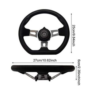 Steering Wheel 270mm lassic Hardware Accessories Interior With Holes Durable For Go Kart Replacement Vehicle Universal 3 Spokes PU Foam