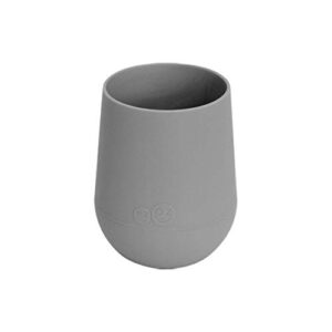 ez pz Mini Cup (Gray) - 100% Silicone Cup for Toddlers - Designed by a Pediatric Feeding Specialist - 12 Months+